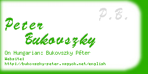 peter bukovszky business card